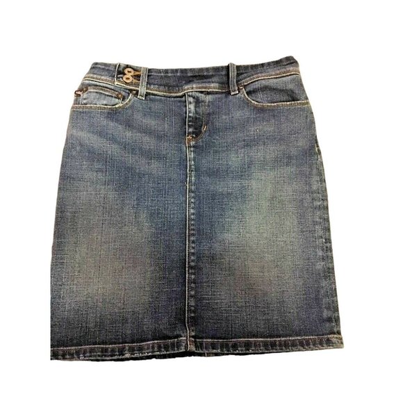 Ralph Lauren Polo Jeans Justine Denim Stretch Skirt Womens W29 Used - Picture 3 of 12